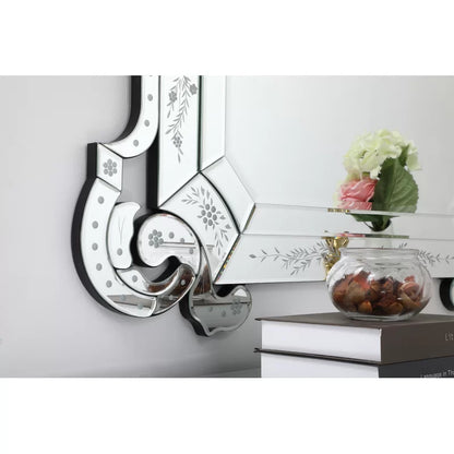 Danyel Arch Crowned Top Silver Dressing Table Mirror