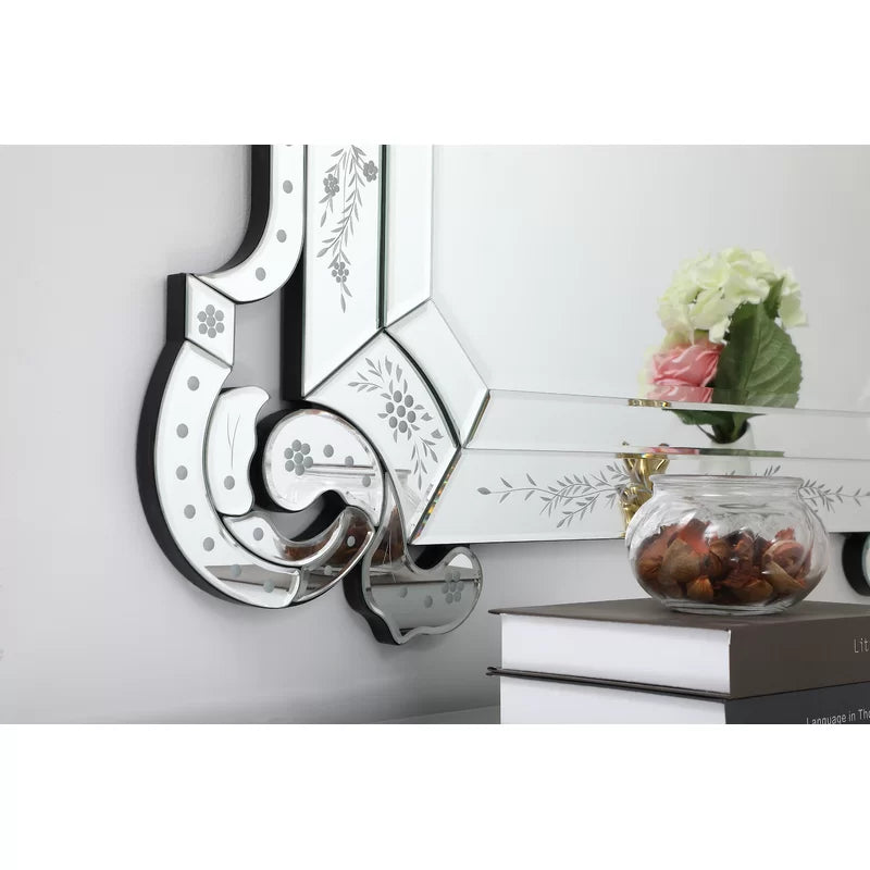 Danyel Arch Crowned Top Silver Dressing Table Mirror