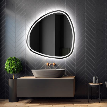 Deta Irregular Led Bathroom Mirror With Touch Sensor & Dimmable (3 Led Lights Integrated)
