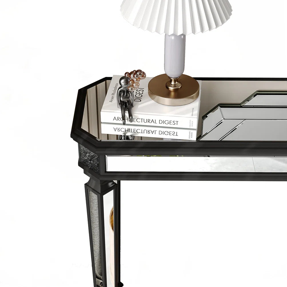 Dexter Vintage Mirrored Glass Console Table