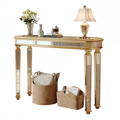 Dexter Vintage Mirrored Glass Console Table
