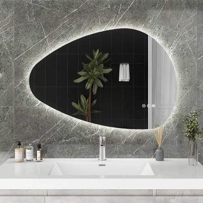 Droplet Led Bathroom Mirror With Defogger & Touch Sensor (3 Led Lights Integrated)