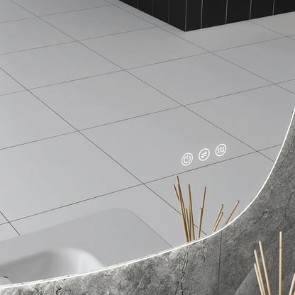 Droplet Led Bathroom Mirror With Defogger & Touch Sensor (3 Led Lights Integrated)