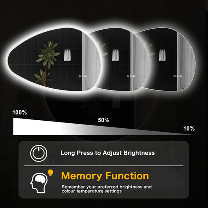Droplet Led Bathroom Mirror With Defogger & Touch Sensor (3 Led Lights Integrated)