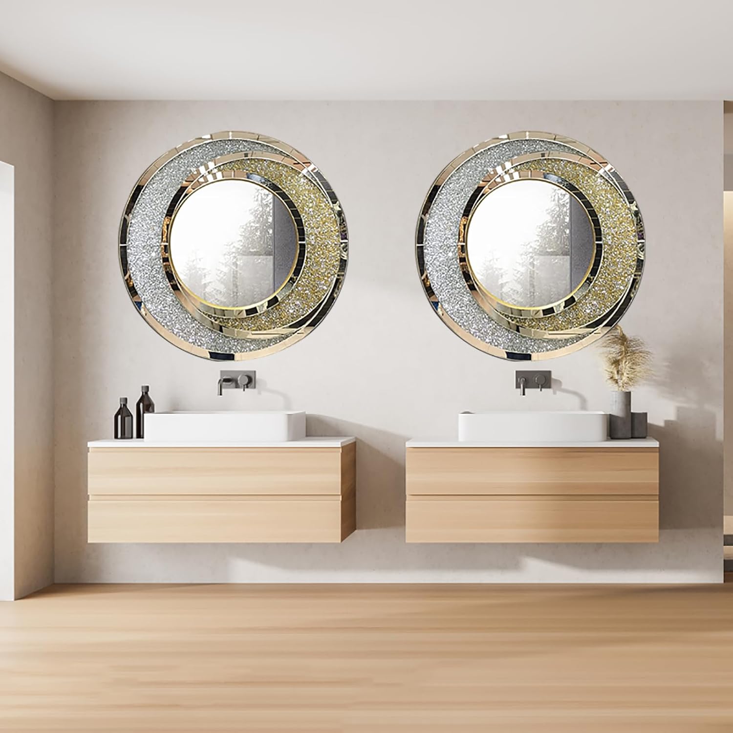 Eclipse Diamond Crush Wall Mirror