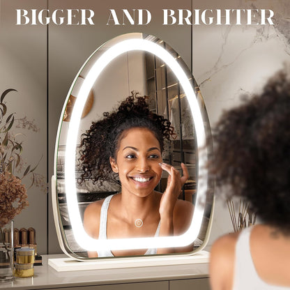 Flat Bottom Oval Led Mirror With Touch Sensor (3 Led Lights)