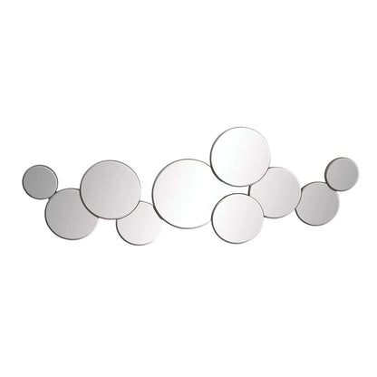 Glass Bubble Cluster Silver Wall Art Mirror