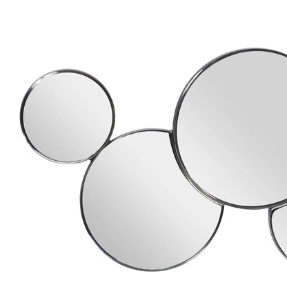 Glass Bubble Cluster Silver Wall Art Mirror