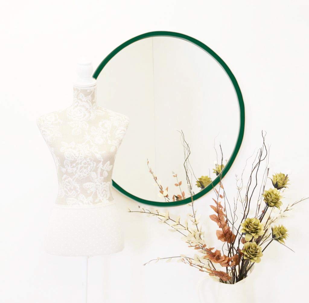 Wood Round Wall Mirror