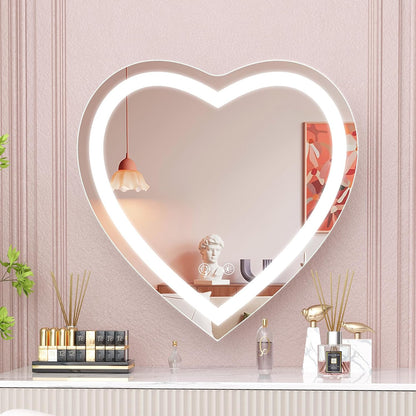 Heart Shape Led Wall Mirror (3 Lights Integrated)