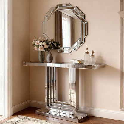 Henry Mirrored Console Table And Wall Mirror Set (Exclusive on Accent Mirror)