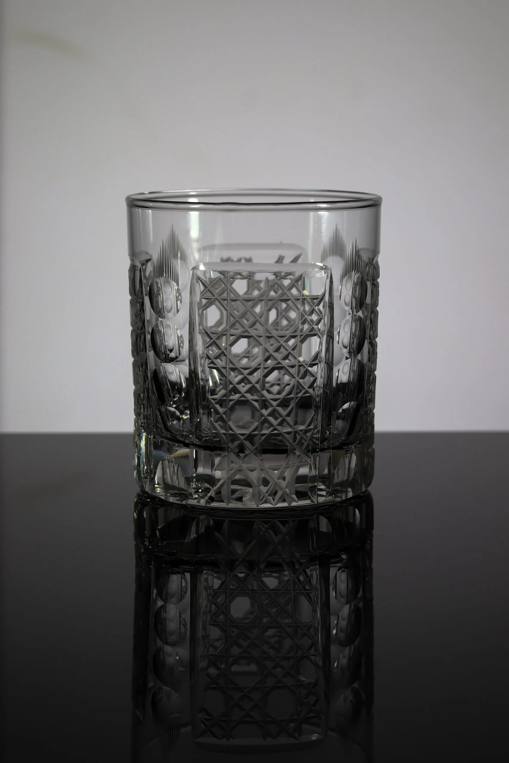 CrossBar Handcut Crystal Whiskey Glass