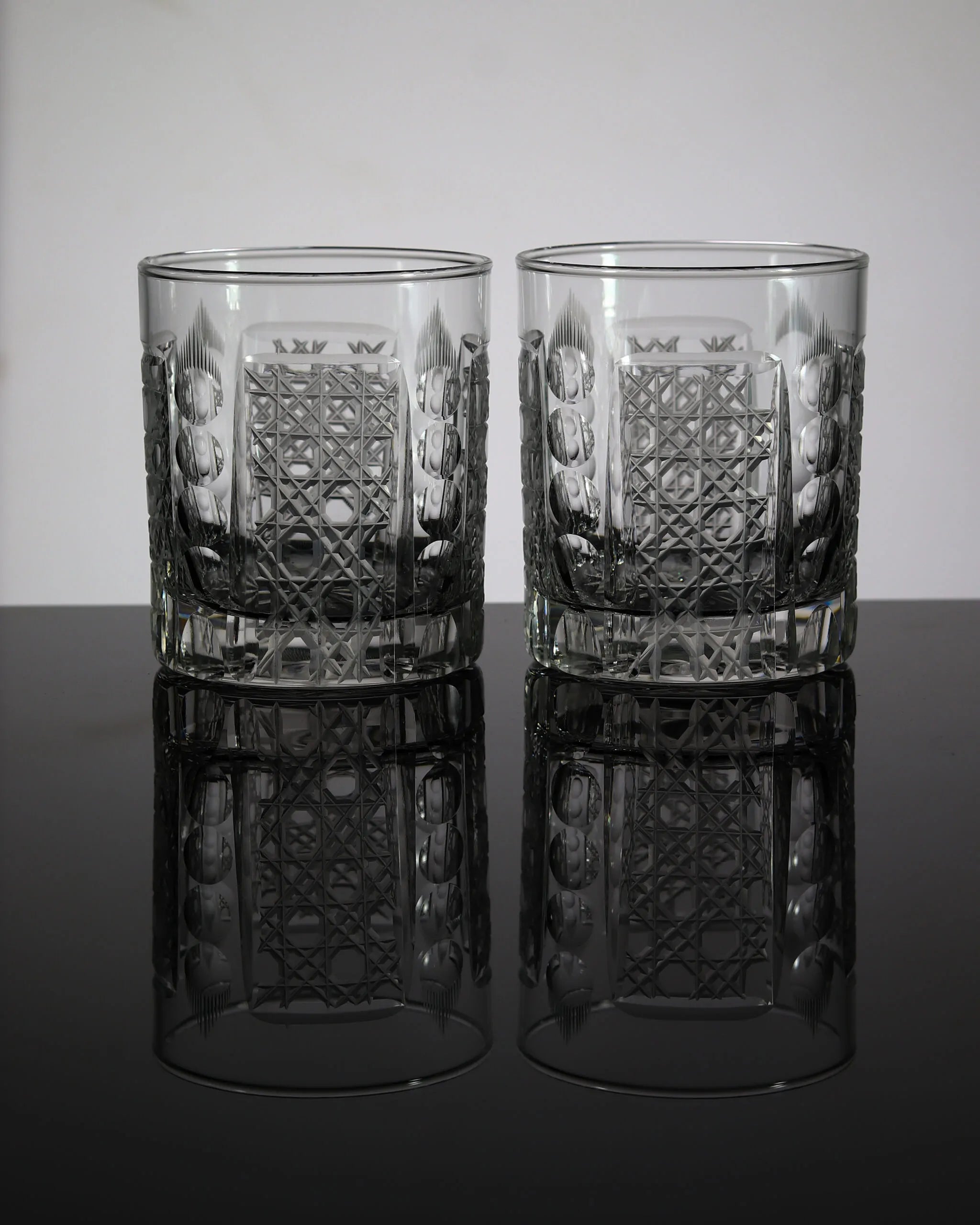 CrossBar Handcut Crystal Whiskey Glass
