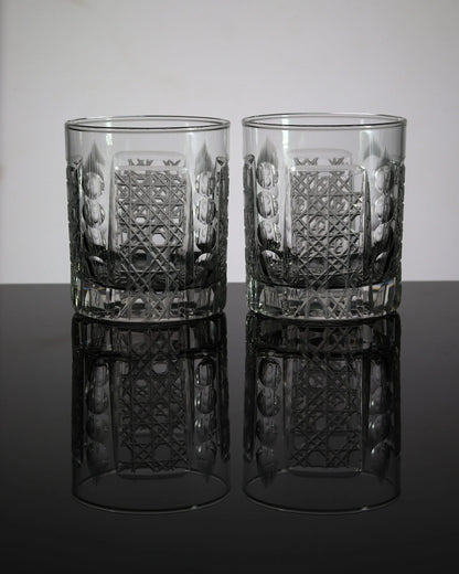 CrossBar Handcut Crystal Whiskey Glass