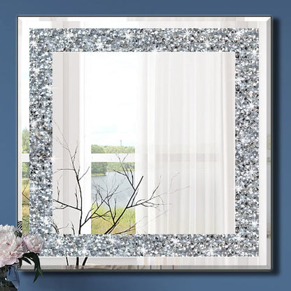 Infamous Square Crystal Crush Diamond Mirror