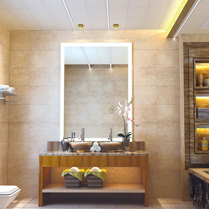 Inspire Rectangle Led Bathroom Mirror With Touch Sensor & Dimmable (3 Lights Integrated)