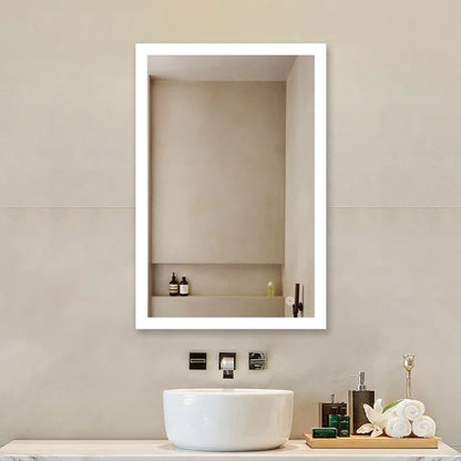 Inspire Rectangle Led Bathroom Mirror With Touch Sensor & Dimmable (3 Lights Integrated)