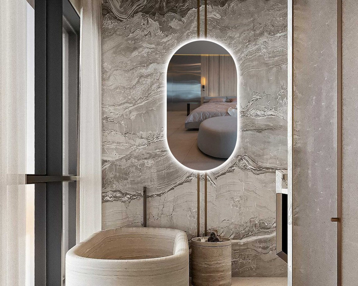 Instore Backlit Led Mirror For Washbasin With Touch Sensor & Dimmable (3 Lights Integrated)