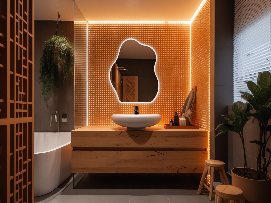 Irregular Backlit LED With Touch & Dimmable (3 Lights Integrated)