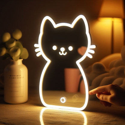Kitty Led Mirror For Kids (3 Lights Integrated)