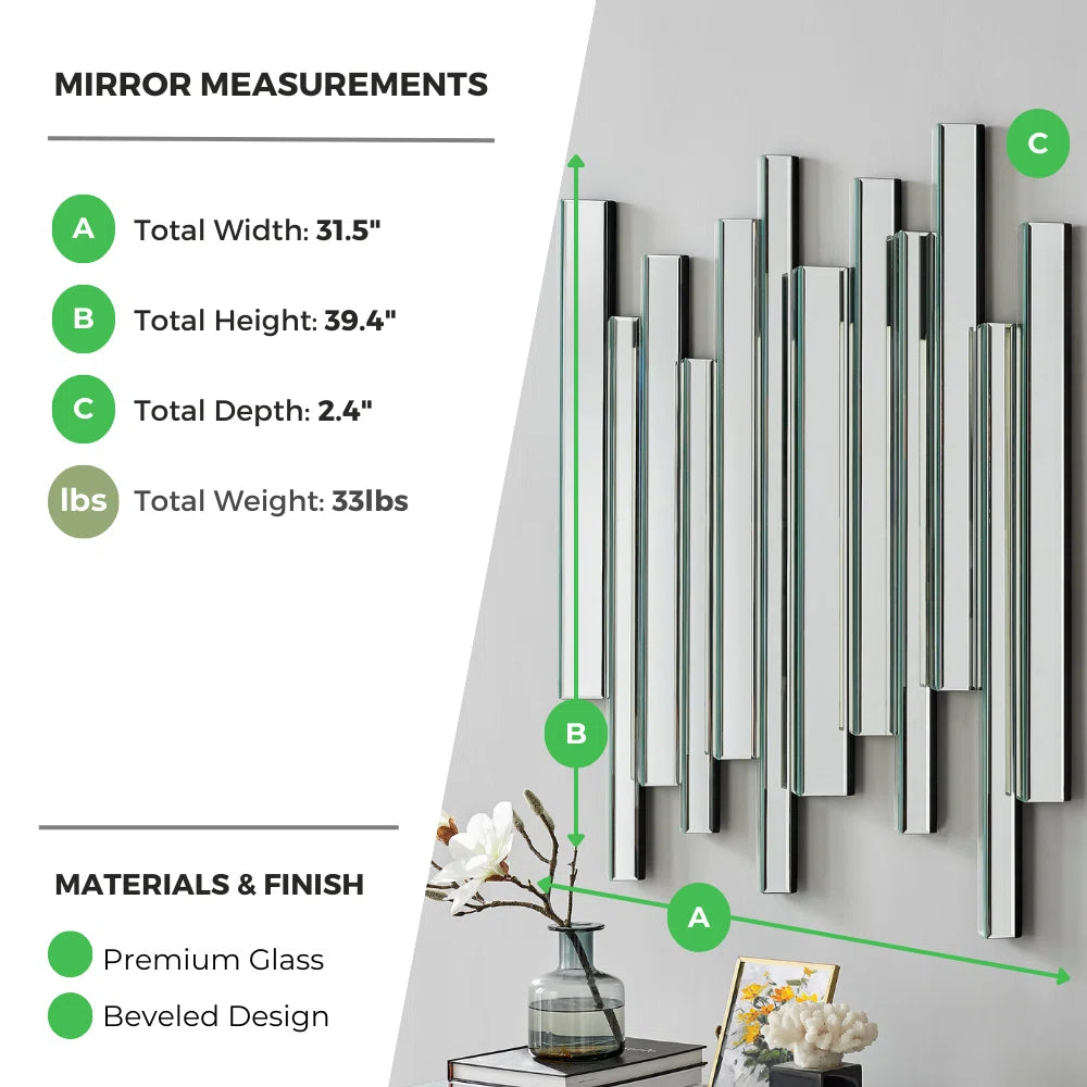 Kreamer Beveled Accent Mirror Wall Art