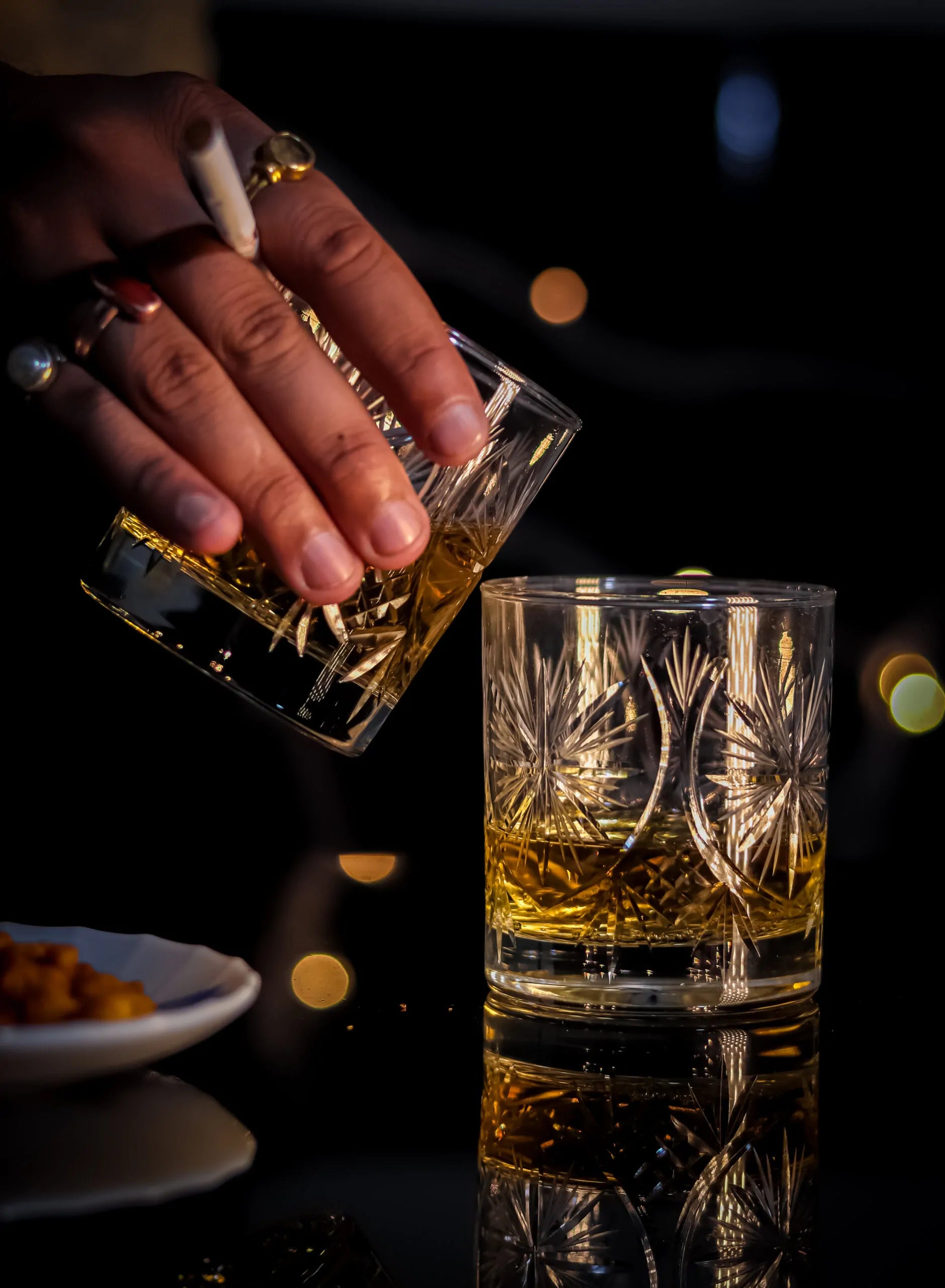 Alkemist Crystal Handcut Whisky Water Tumblers Glasses