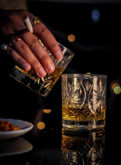 Alkemist Crystal Handcut Whisky Water Tumblers Glasses