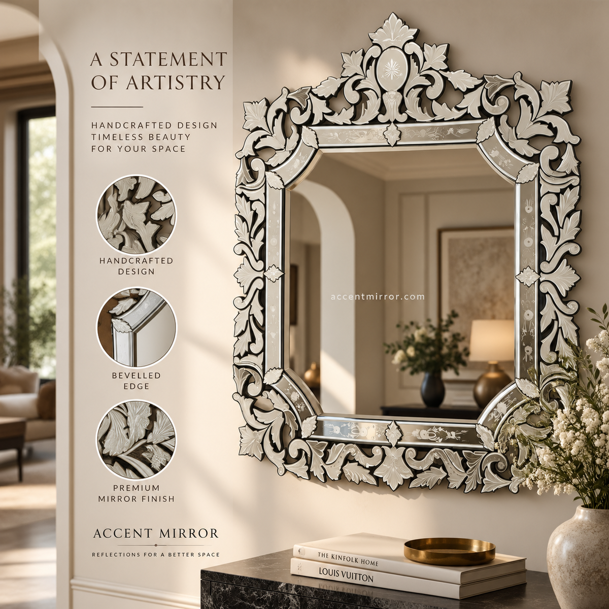 Lunetta Venetian Mirror