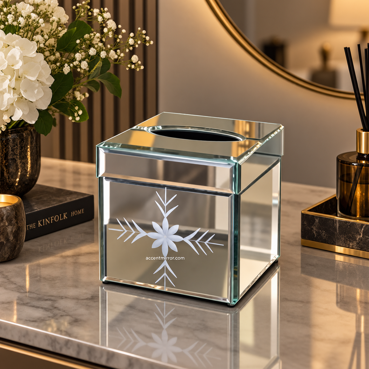 Mirrored Premium Tissue Box