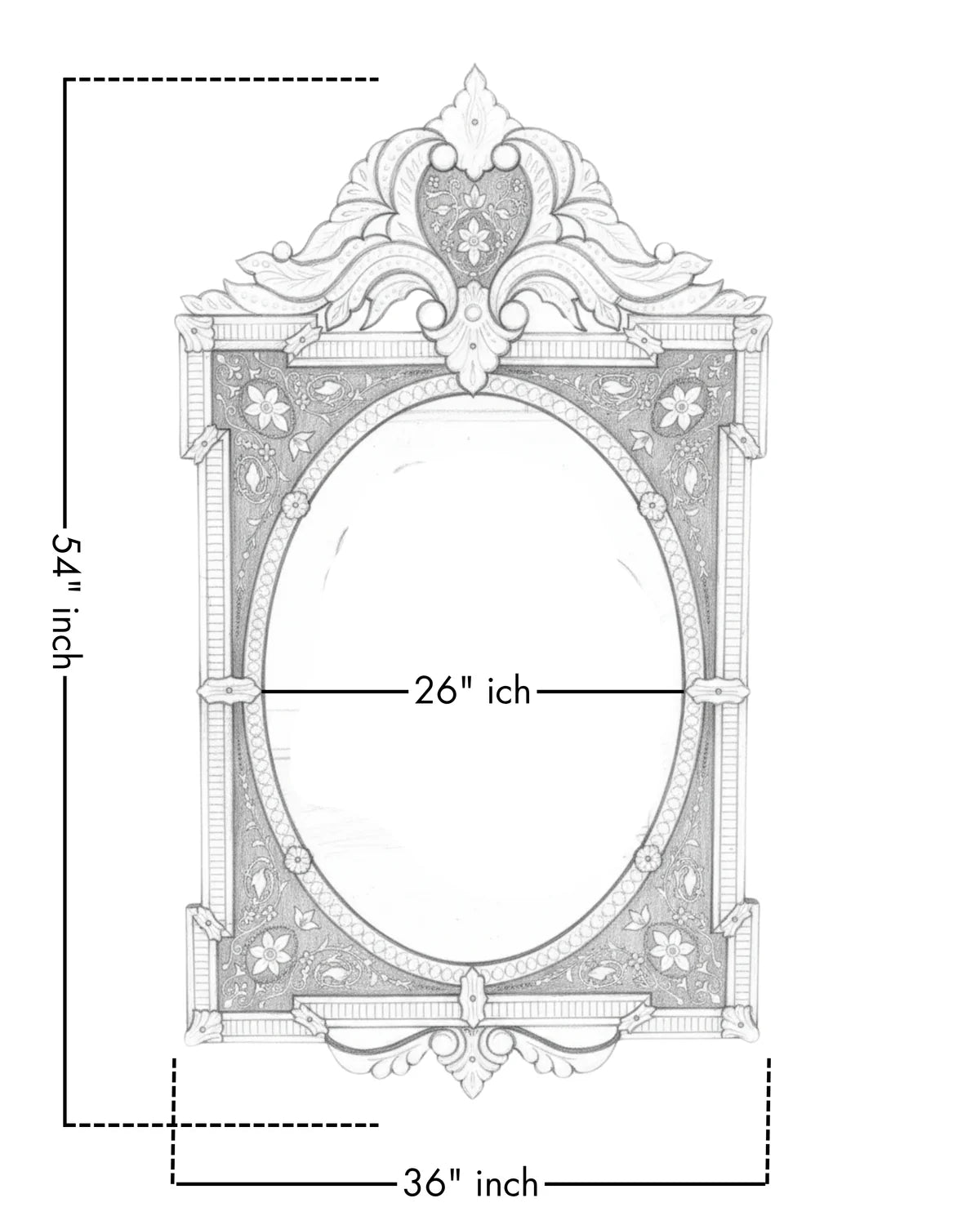 Maharaja Venetian Heritage Mirror