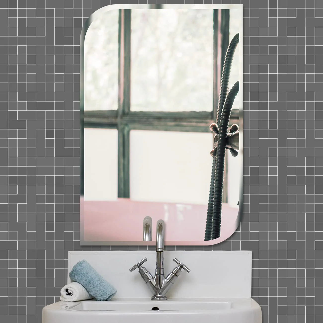 Marquie Frameless Wall Mirror With Bevel