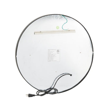 Crescent Round Metal Led Mirror (3 Lights Integrated)