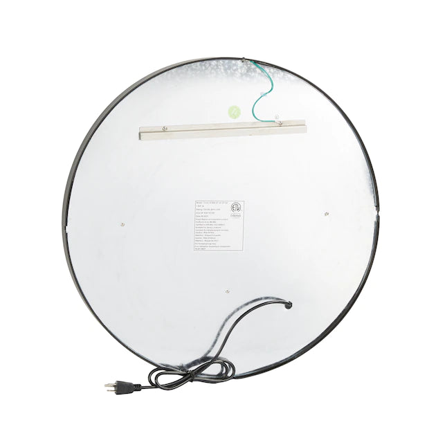 Crescent Round Metal Led Mirror (3 Lights Integrated)