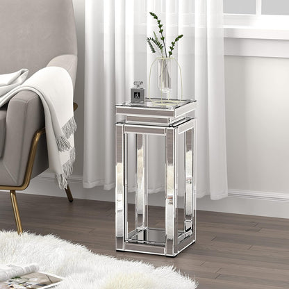 Mirrored Accent Table for Bedroom Office Hallway Entryway