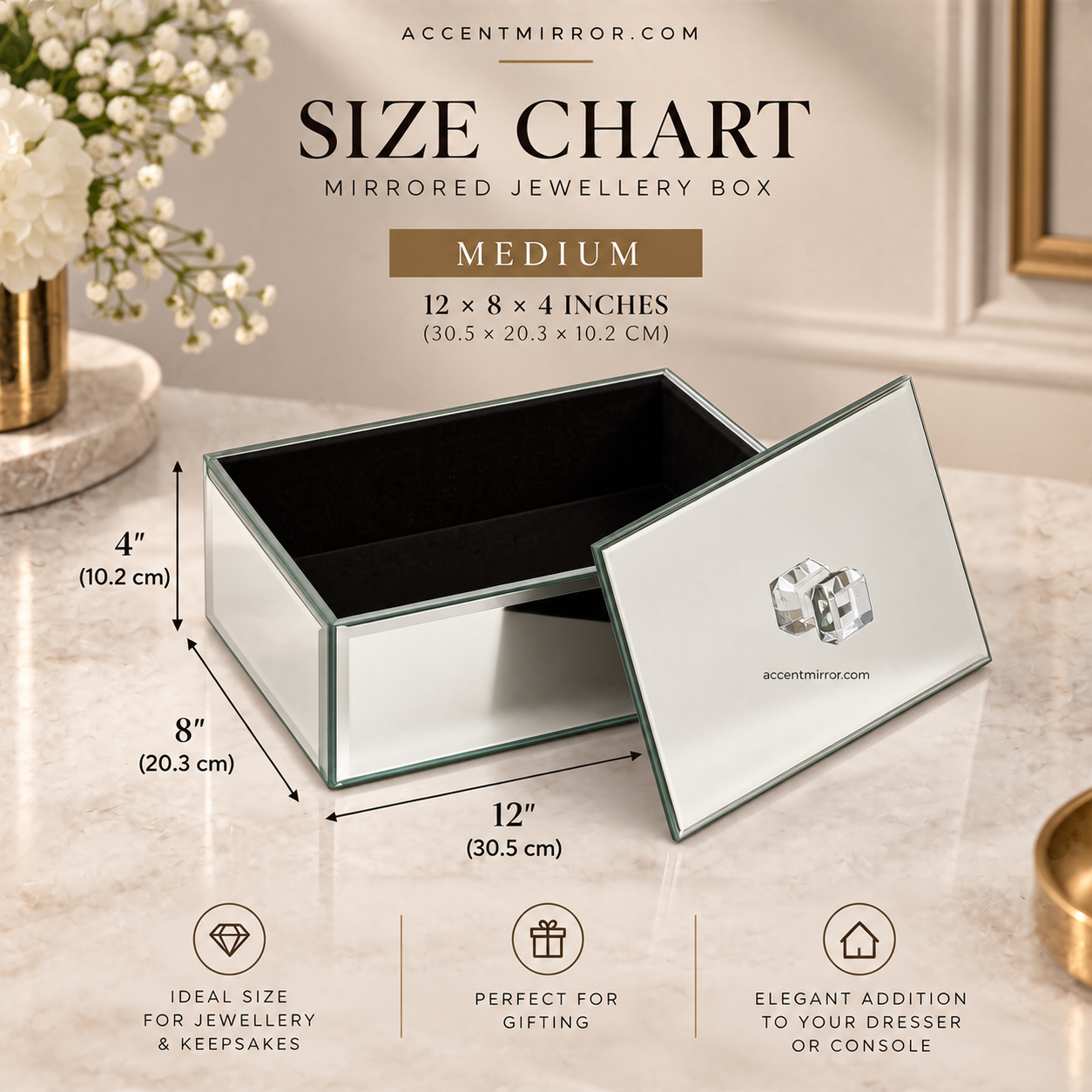 Mirrored Jewellery Box