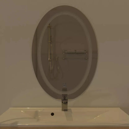 Modern Designed LED Oval Bathroom Mirror (3 Lights Integrated)