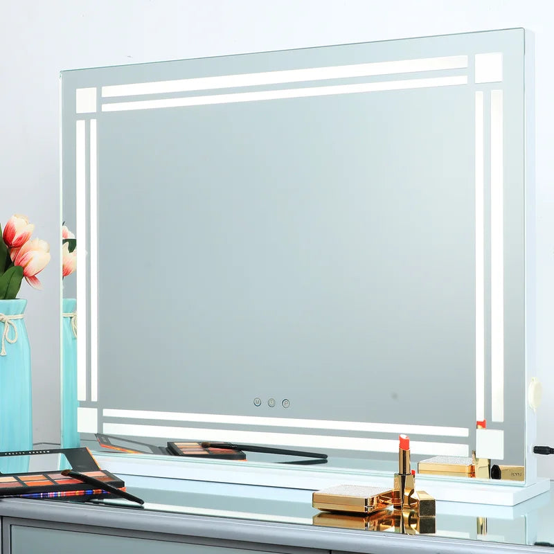 Tvishie Rectangle LED Mirror With Touch Sensor & Dimmable(3 Lights Integrated)
