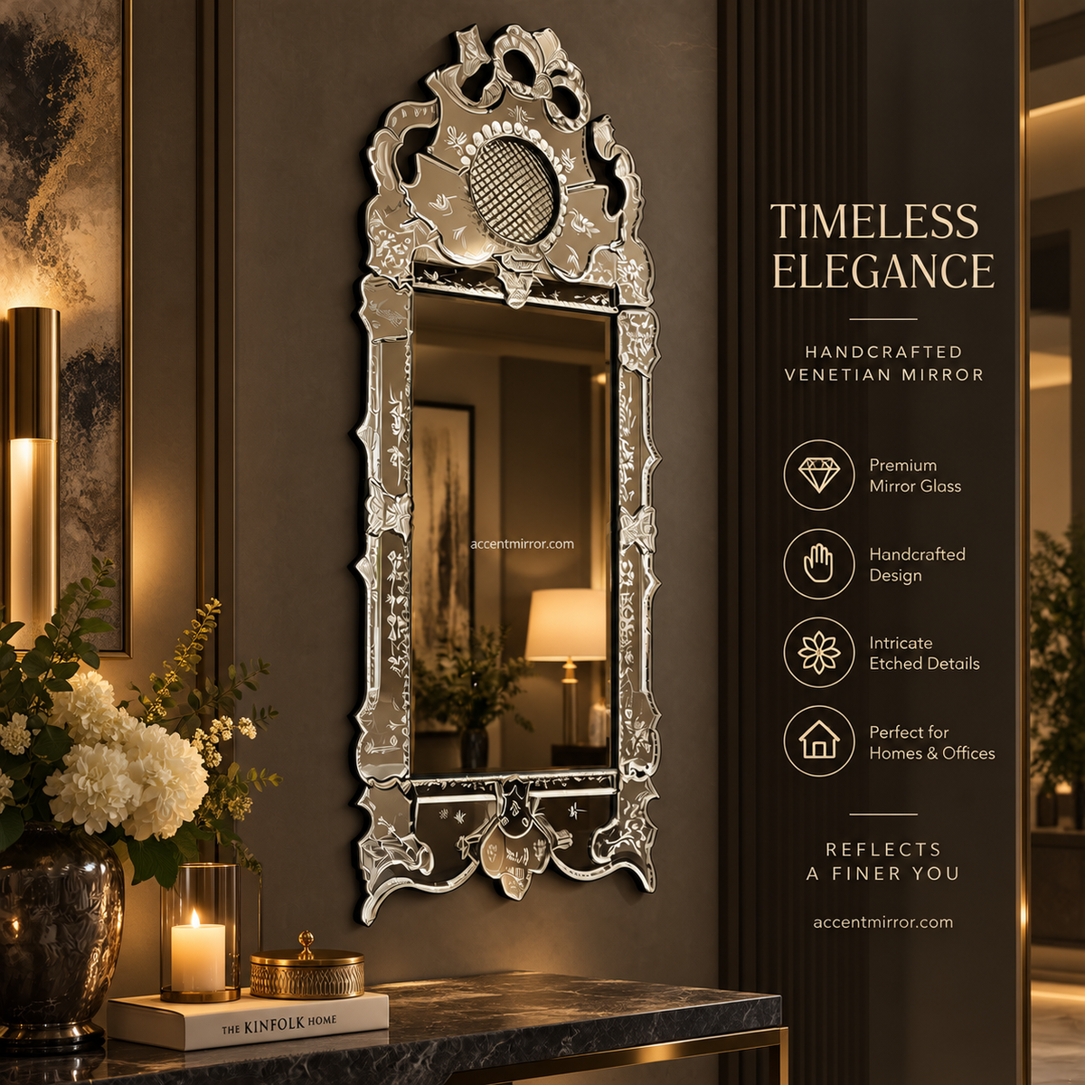 Naple Rectangular Venetian Mirror