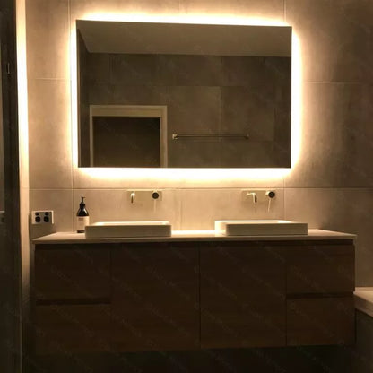 Rear Soft Glow Bathroom Mirror With Led Lights (3 Lights Integrated)