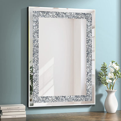 Rectangle Crystal Crush Wall Mirror