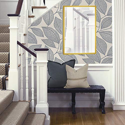 Rectangle Gold Wood Wall Mirror