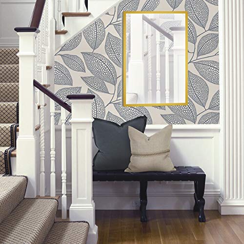 Rectangle Gold Wood Wall Mirror