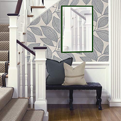 Rectangle Green Wood Wall Mirror