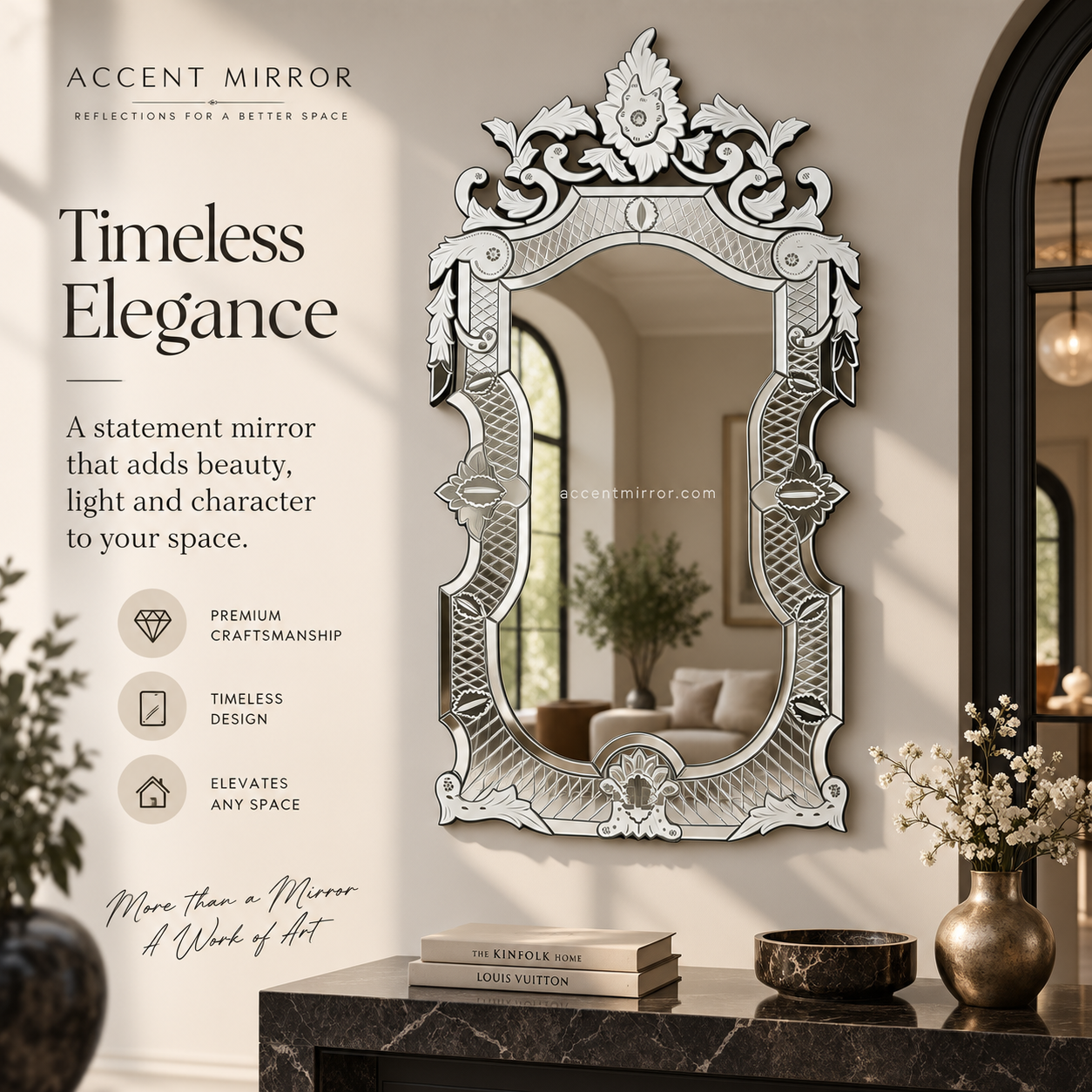 Roselle Venetian Mirror