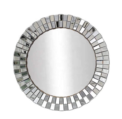 Round Wood Frame 3D Mirror