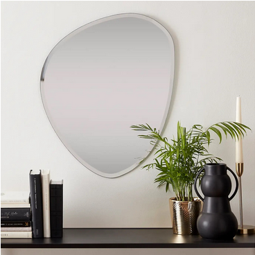 Frameless Asymmetric Decorating Mirror With Bevel