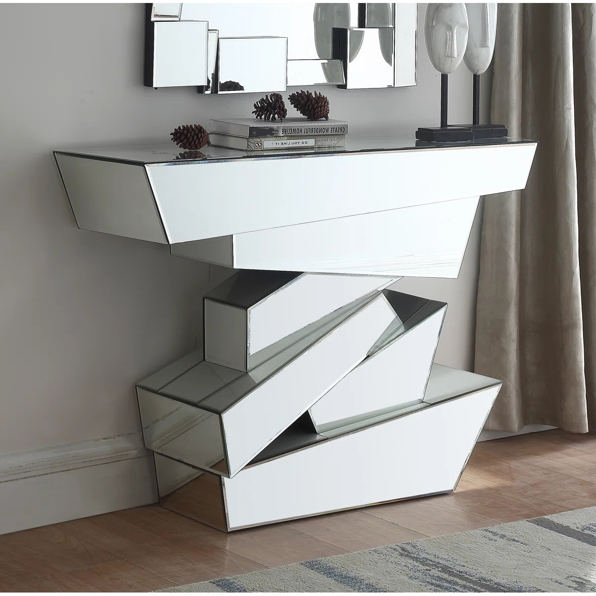 Shawm Mendes Mirrored Console Table (Exclusive on Accent Mirror)