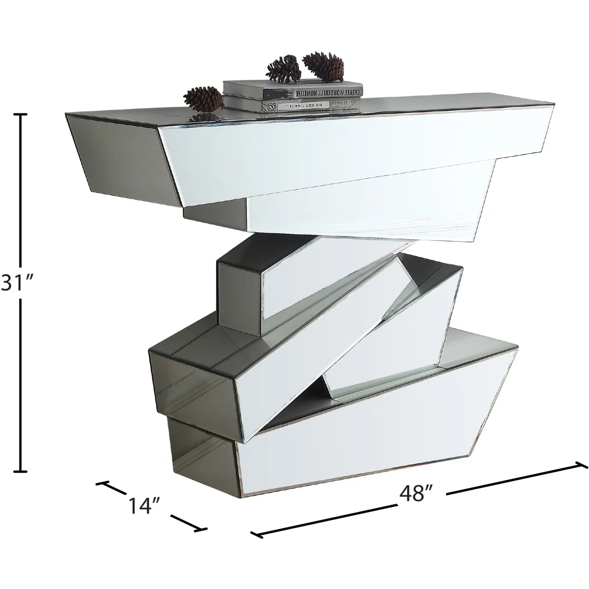 Shawm Mendes Mirrored Console Table (Exclusive on Accent Mirror)