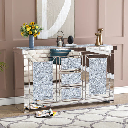 St DeCrass Diamond Crush Console Table (Exclusive on Accent Mirror)
