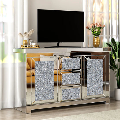 St DeCrass Diamond Crush Console Table (Exclusive on Accent Mirror)